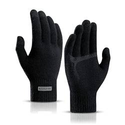 TAGVO Herren Damen Unisex Strickhandschuhe Winter Warme Touchscreen Handschuhe Gedehnt Kaschmir Winterhandschuhe Sport Warme und Winddicht Wollhandschuhe für den Winter Draussen Sport von TAGVO