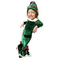 TAGVO Kleinkind Mädchen Weihnachten Bekleidungssets Langarm T-Shirts + Hose + Hut 3tlg Kleinkind Baby Weihnachten Karneval Cosplay Outfit Set für Frühling Herbst 1-9 Jahre von TAGVO