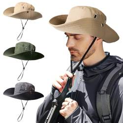 TAGVO Regenhut für Damen Herren，Wasserdichter Faltbar Bucket Hat UV-Schutz Outdoor Fischerhut, Schnell Trocknend und Atmungsaktiv Safari Hut Cowboy Hut Stil Sonnenhut für Camping Wandern Fischen von TAGVO