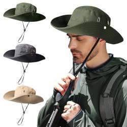 TAGVO Regenhut für Damen Herren，Wasserdichter Faltbar Bucket Hat UV-Schutz Outdoor Fischerhut, Schnell Trocknend und Atmungsaktiv Safari Hut Cowboy Hut Stil Sonnenhut für Camping Wandern Fischen von TAGVO