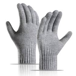 TAGVO Winterhandschuhe Damen Winter Thermo Touchscreen Handschuhe Strick Fingerhandschuhe Sport Warm und Winddicht skihandschuhe für Autofahren Radfahren und SMS, Geeinget für Damen und Herren von TAGVO