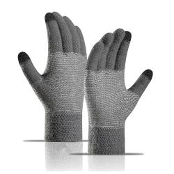 TAGVO Winterhandschuhe Herren Touchscreen Thermohandschuhe Warme Fleece Strickhandschuhe für Outdoor Sport Laufen Radfahren Freizeit von TAGVO