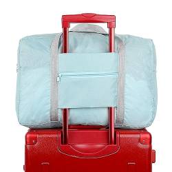 Airlines Persönliche Gegenstände Tasche Reise Duffel Bag Untersitz Faltbare Handgepäck für Frauen, blau von TAHUAON