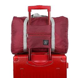 Airlines Persönliche Gegenstände Tasche Reise Duffel Bag Untersitz Faltbare Handgepäck für Frauen, rot von TAHUAON