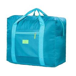 Faltbare Reise Duffel Bag 26L Leichte Sport Tote Turnbeutel Wasserabweisend Reißfest Gepäck Tasche, blau von TAHUAON