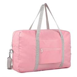 Faltbare Reise Duffel Bag Leichte Sport Tote Turnbeutel Wasserabweisend Reißfest Gepäck Tasche, rose von TAHUAON