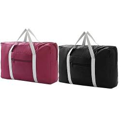 Große Kapazität Reise Duffel Tote Bag, Tragbare Gepäck Faltbare Aufbewahrungstasche mit, Reisetasche Kleidung Aufbewahrungstasche, Wasserdichte Reisetaschen, Farbe A von TAHUAON