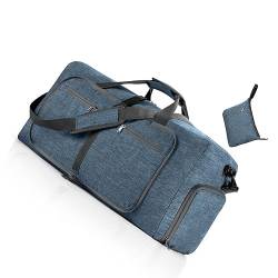 Reisetasche, 65 l, Schuhfach, faltbar, für Übernachtung, Wochenendtasche, Handgepäcktasche für Männer und Frauen (blau), Farbe A von TAHUAON