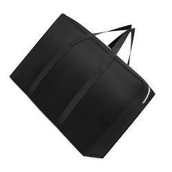 Reisetasche, 96 l, faltbar, extra große Reisetasche, leichte Reisetasche für Männer und Frauen, wasserdicht und reißfest, schwarz, Farbe A von TAHUAON