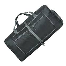Reisetasche 65 l mit Schuhfach und Schultergurt, faltbare Reisetasche für Herren und Damen, große Übernachtungstasche, Wochenend-Reisetasche, wasserdicht, leicht, Farbe A von TAHUAON