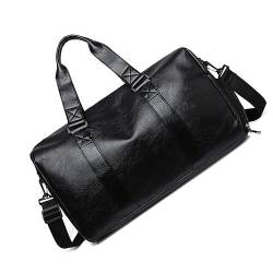 Sporttasche für Herren, PU-Leder, 38,1 cm, 45,7 cm, 25 l, Reisetasche, Reisetasche, Wochenend-Duffle-Taschen mit Schuhfach, Farbe A von TAHUAON