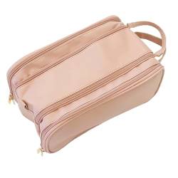 TAHUAON Kulturbeutel für Männer, Frauen Reisetasche für Toilettenartikel, PU-Leder Kulturbeutel Rasieren Dopp Kit Organizer für Reisen, rose von TAHUAON