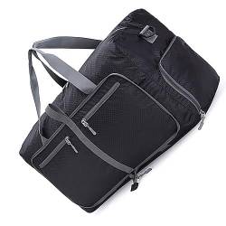 Ultraleichte, faltbare Reisetasche, Schultertasche, Flugsportausrüstung, Schwarz, Farbe A von TAHUAON