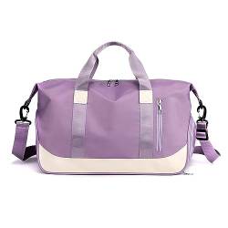Weekender Tasche für Frauen Übernachtungstasche mit Schuhfach, Reisetasche Reisetasche Carry On Bag, violett von TAHUAON