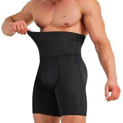 TAILONG Herren Unterwäsche Boxer Slips Bauchweg Shorts Hohe Taille Abnehmen Body Shaper Kompression Shapewear Bauch Girdle - Schwarz - XXX-Large von TAILONG
