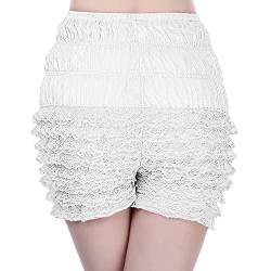 TAIMOWEI Damen Unterhose Spitze Slip Schlüpfer Sicherheits Shorts mit Rüschen Frauen Unterwäsche Schlafhose kurz von TAIMOWEI