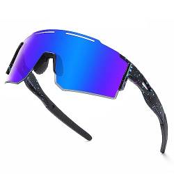 TAISYANGHAO Sportbrille-Sonnenbrille Herren-Damen-Fahrradbrille-Sunglasses men-Polarisiert-Schnelle Brille,UV400-Schutz, Leichter, langlebiger TR90-Rahmen, Hartschalen-Etui (C6) von TAISYANGHAO