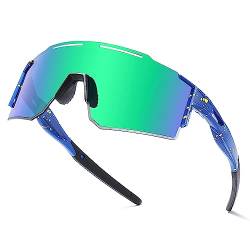 TAISYANGHAO Sportbrille-Sonnenbrille Herren-Damen-Fahrradbrille-Sunglasses men-Polarisiert-Schnelle Brille,UV400-Schutz, Leichter, langlebiger TR90-Rahmen, Hartschalen-Etui (C9) von TAISYANGHAO