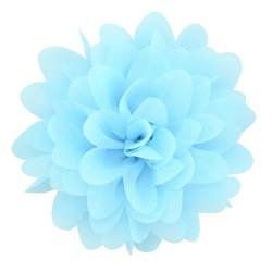 TAMUNI 10 * 11 CM 6 stücke Silber Chiffon Tuch Blume Anstecknadel Abzeichen Blume Corsage Satin Blume/rose Anstecknadel Brosche Pin Für Frauen Braut von TAMUNI