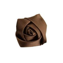 TAMUNI 35 * 9 cm 12 Stück schwarze kleine silberne Satin-Blumen-Reversnadel-Abzeichen-Blumen-Corsage Satin-Blumen-/Rosen-Reversnadel-Brosche für Frauen Braut von TAMUNI