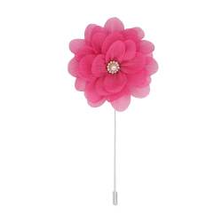 TAMUNI 8 * 11 cm 10/20 stücke Perle Silber Seide Chiffon Stoff Blume Anstecknadel Abzeichen Blume Corsage Satin Blume Anstecknadel Brosche Pin Für Frauen Braut von TAMUNI