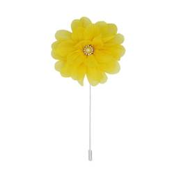 TAMUNI 8 * 11 cm 6/12 stücke Perle Silber Seide Chiffon Tuch Blume Anstecknadel Abzeichen Blume Corsage Satin Blume Anstecknadel Brosche Pin Für Frauen Braut von TAMUNI