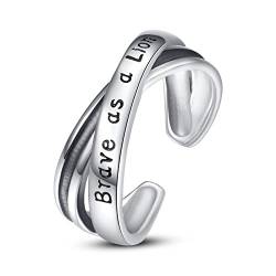 TANGPOET 925 Sterling Silver Ringe Frauen Unisex Kreuz Ring X Damen Silber Ring Shmuck für Damen Mädchen Mutter Manner… von TANGPOET