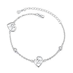 TANGPOET Katzenarmbänder für Frauen Mädchen Kitty Cat Armbänder 925 Sterling Silber Kitten Cat Armband Katzengeschenke für Katzenliebhaber Schmuck von TANGPOET