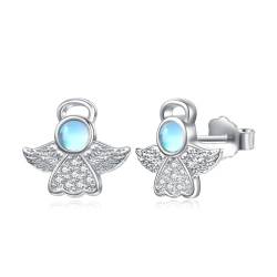 TANGPOET Katzenengel handadler ohrringe Mädchen ohrringe 925 Silber Niedliches Engels handadler geschenk schmuck für Frauen Mädchen von TANGPOET