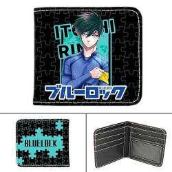 TANSHOW Blue Lock Geldbörse Kann Kreditkarten Bargeld Burable Clutch Anime Geldbörse für Männer Frauen aufnehmen (Rin Itoshi) von TANSHOW
