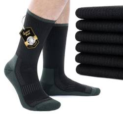 TANSTC Merino Wandersocken Damen 35-38, Elastizität Wollsocken Thermosocken, Warme Sneaker Socken Herren, Atmungsaktiv Arbeitssocken Wintersocken, Freizeit & Classic Business Socken, 3 Paar Schwarz S von TANSTC