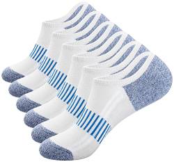 TANSTC Sneaker Socken Herren & Damen, 6 Paar Füßlinge 35-38 39-42 43-46 47-50 Atmungsaktives Laufsocken Baumwollsocken Arbeitssocken Socken, Sportsocken Jugend 43-46 von TANSTC