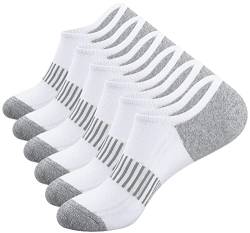 TANSTC Sneaker Socken Herren & Damen 6 Paar Füßlinge 43-46 Atmungsaktives Laufsocken Baumwollsocken Arbeitssocken Socken, Sportsocken Jugend, L von TANSTC