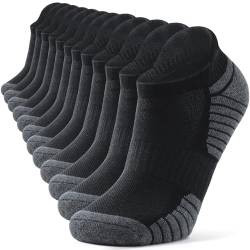 TANTSC Arbeitssocken Herren Damen 39-42, Baumwolle Arbeitssocken Herrensocken Kurz, Herrensocken Sportsocken Laufsocken Halbsocken, Basketball Fitness Laufen Joggen Wandern Gymnastik, Schwarz 6 Paar von TANSTC