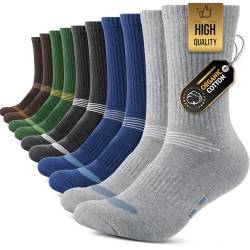 Winter Warme Herrensocken 47-50, Outdoor Baumwolle Sneaker Socken Herren Damen, Dicke Thermo Wandersocken Arbeitssocken, Outdoor Atmungsaktiv Sportsocken Für Fitness Laufen Joggen Gymnastik, 5 Paar von TANSTC