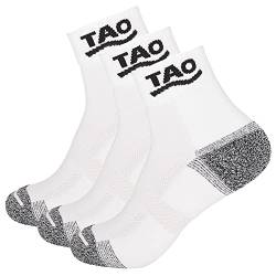 TAO. Einfach laufen. Geruchsneutralisierende Socken | Blasenfrei Laufen | Nachhaltig & fair RUNNING SOCKS Dreierpack white 39-42 von TAO