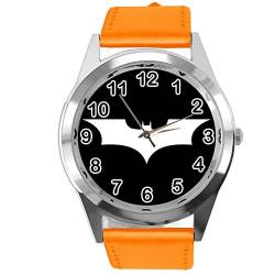 Runde Armbanduhr aus Leder für Action-Film-Fans E2, Orange, Orange von TAPORT