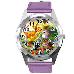 Taport® Lila Runde Uhr für Bambi The Deer Fans von TAPORT