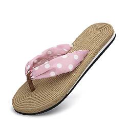 TARELO Flip Flops Damen Sommer Slim Zehentrenner Rosa 37 von TARELO SINCE 1986