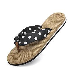 TARELO Flip Flops Damen Sommer Slim Zehentrenner Schwarz 39 von TARELO SINCE 1986