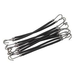 10 Stück Elastisches Pferdeschwanzhalter-Haken-Haarband mit Hoher Elastizität für Frauen und Mädchen, Flexibles Styling-Werkzeug für Büro, Dating, Einkaufen (BLACK) von TARSHYRY