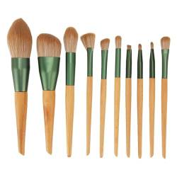 10-teiliges Make-up-Pinsel-Set, Concealer, Lidschatten, Rouge, Make-up-Pinsel, Weiche Faserborsten mit Holzgriff, Professionelles Make-up-Pinsel-Set für Frauen und Mädchen von TARSHYRY