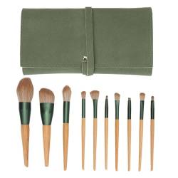 10-teiliges Make-up-Pinsel-Set, Lidschattenpinsel, Make-up-Pinsel-Set, Synthetische Lidschatten-Concealer-Pinsel mit Aufbewahrungstasche für Anfänger von TARSHYRY