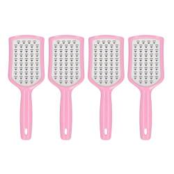 Haarbürste, Belüftete Haarbürste Zum Entwirren, 4 Stück Gebogene Belüftete Haarbürste für Schnelleres Föhnen, Kopfhautmassage, Entwirrungspaddelbürste (rosa Griff) von TARSHYRY