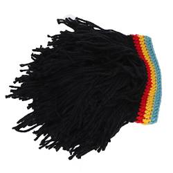 Strickmütze mit Dreadlocks, Lustige Perückenmützen, Hohe Elastizität, Hält Warm, Gestrickte Beanie-Mütze mit Dreadlocks für Weihnachten, Halloween von TARSHYRY