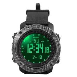 TARSHYRY Multifunktionale wasserdichte Sportuhr mit LED-Anzeige, Alarm und PU-Armband Zum Bergsteigen von TARSHYRY