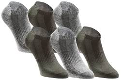 TASTIQ | Sneaker Socken Damen und Herren | Sneakersocken aus Baumwolle im 6er Pack | Oliv - Gr. 43-46 von TASTIQ