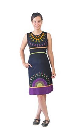 TATTOPANI Damen-Sommer-Sleeveless Kleid mit Halskette Muster-Druck-und Stickerei von TATTOPANI