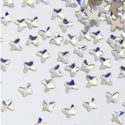 50 Schmetterlings Nagelkunst Strasssteine Nagelsteine Flache Rückseite Nageljuwelen Für Nagelkunst Make Up Nagelkristalle von TAZIZI