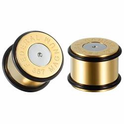 TBOSEN 1 Paar Gold Zylinder im Klassischen Schlichten Stil Tunnel Stecker Gauges Expander Piercing modisches Geschenk 2g-1Zoll in 6mm-25mm von TBOSEN